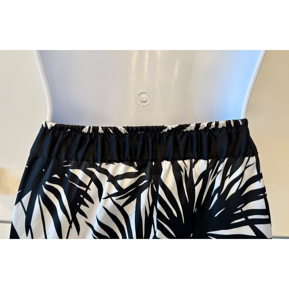Michael Kors Pants Womens Size 4 Black White Tropical Jogger Drawstring - Picture 7 of 11